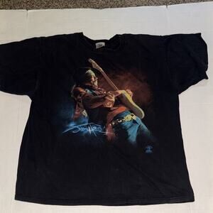 Liquid Blue Tee Shirt Vintage XL Jimi Hendrix Band Music 2000s Y2K